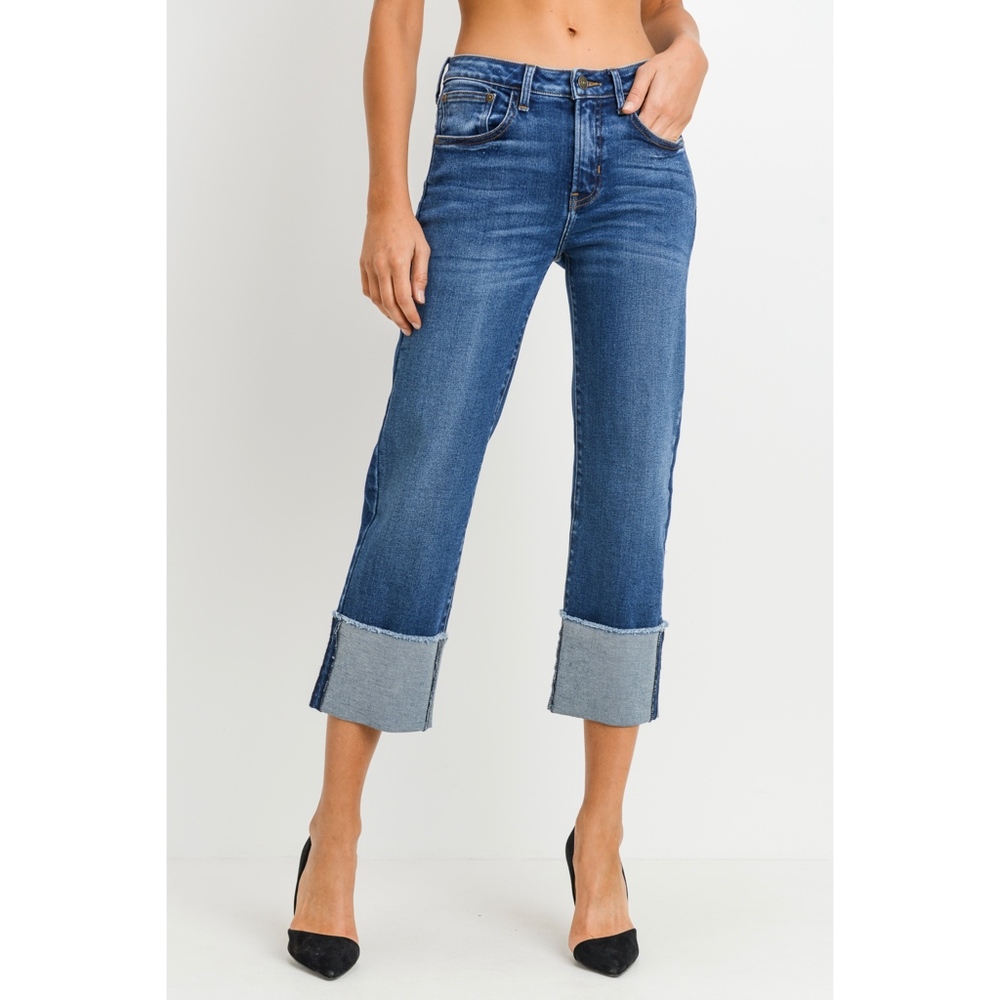 Just Black 25" Cropped Jeans with Cuff